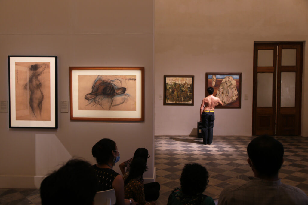 Performance by Vikram Iyengar at Ghare Baire [photography by Sujaan Mukherjee]