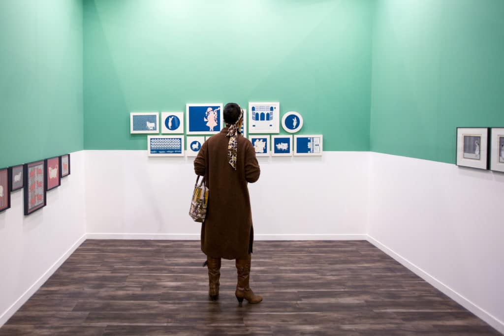 Visitors at India Art Fair. Photo: India Art Fair