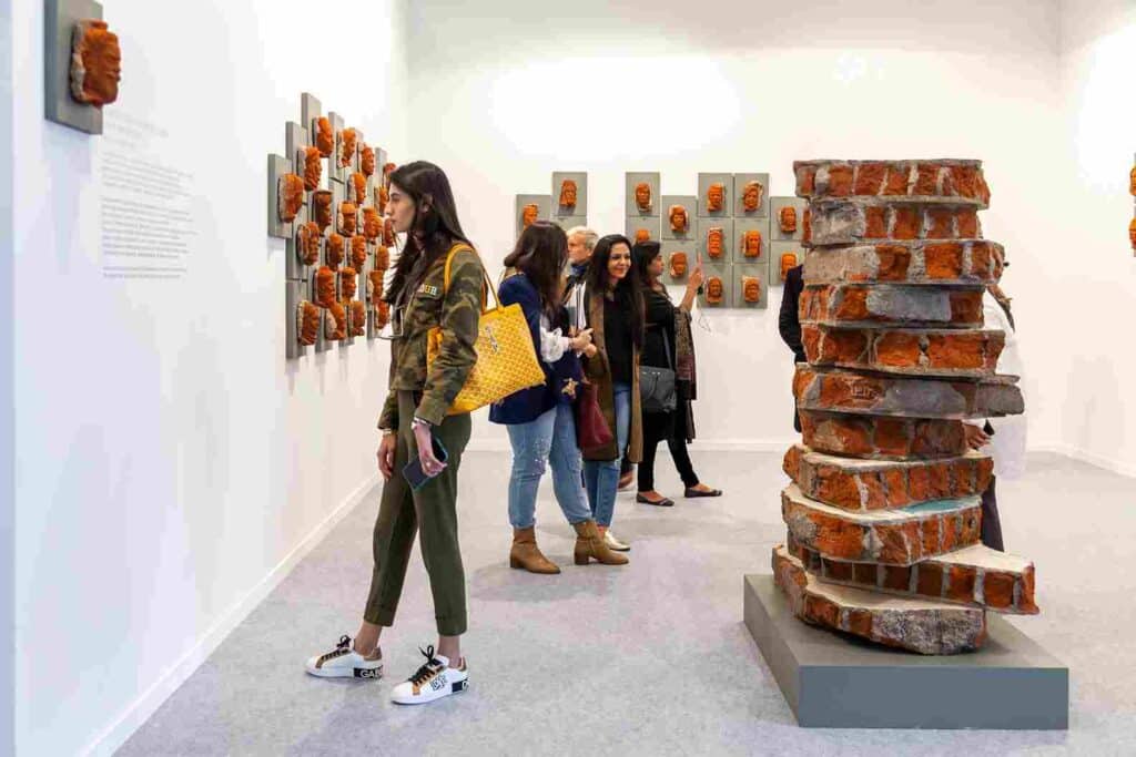 Visitors at India Art Fair. Photo: India Art Fair