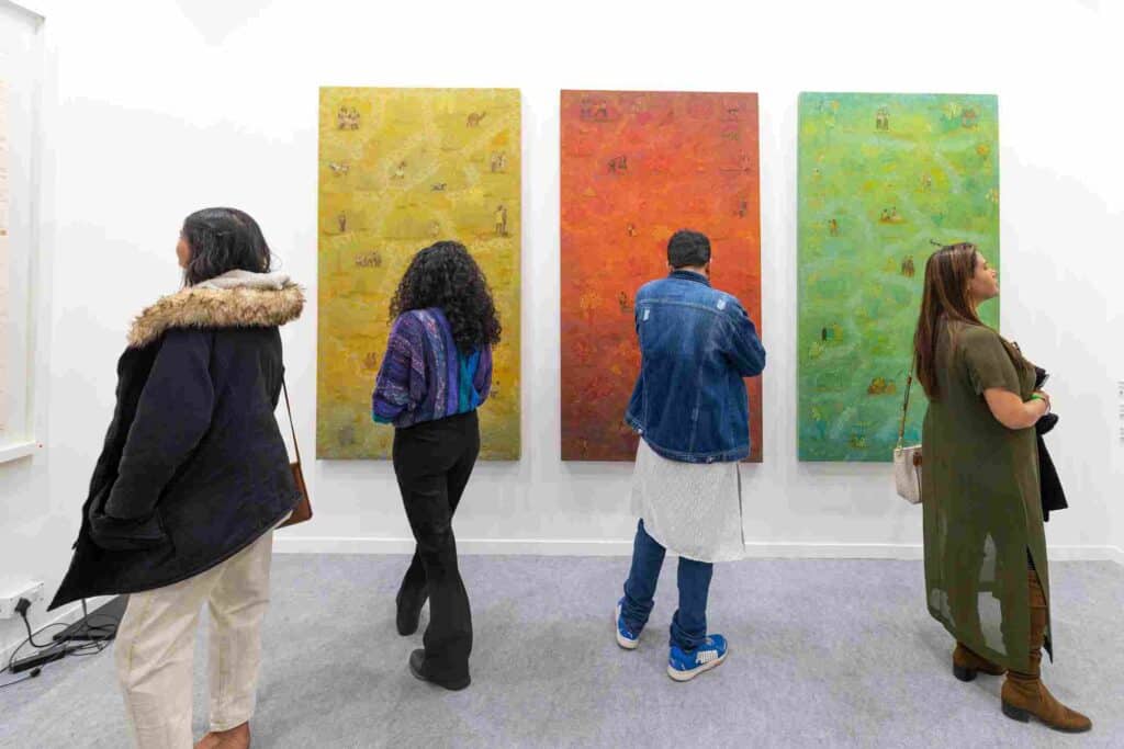 Visitors at India Art Fair