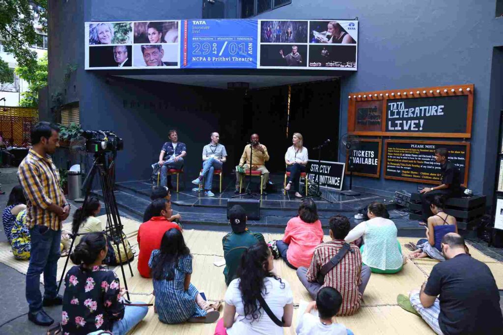 A book reading in the Prithvi foyer (2015). Photo: QTP Entertainment Pvt Ltd