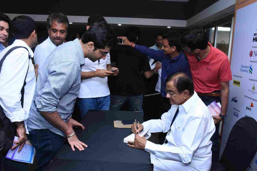 Book Signing by P Chidambaram (2016). Photo: QTP Entertainment Pvt Ltd