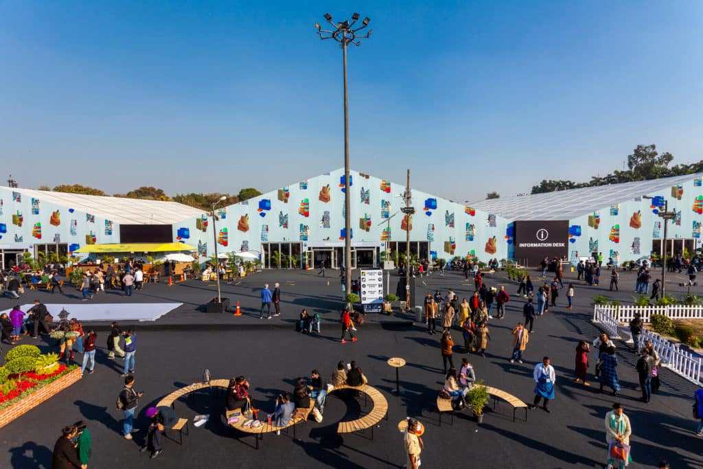 India Art Fair Facade 2020 by Sameer Kulavoor. Photo: India Art Fair