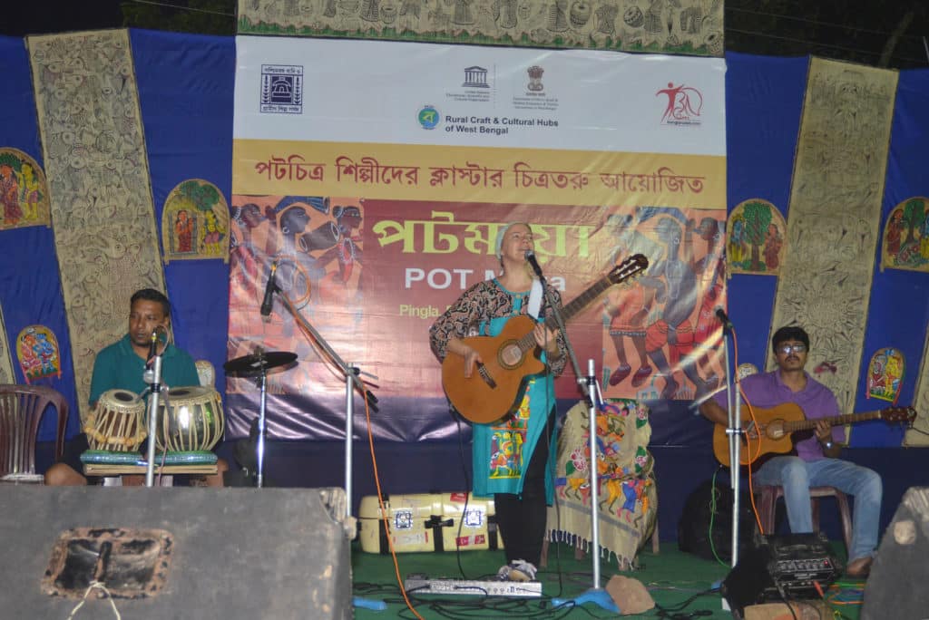 International music collaboration presented at the POT Maya festival. Photo: Banglanatak dot com