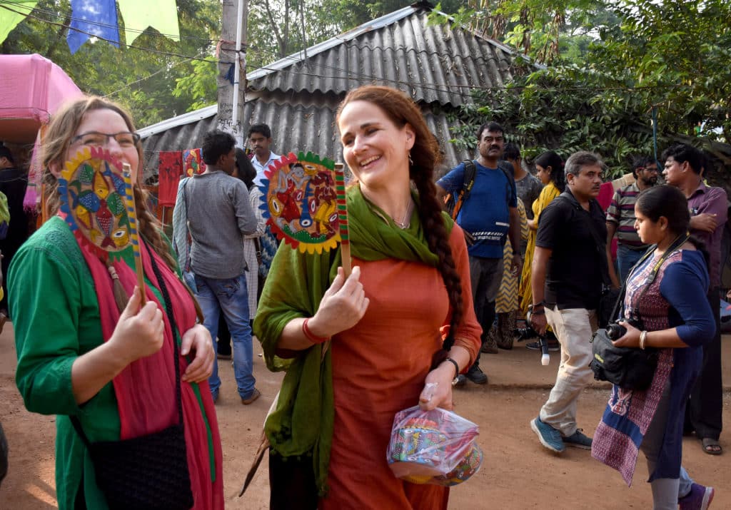 Joyous mood at the POT Maya festival. Photo: Banglanatak dot com