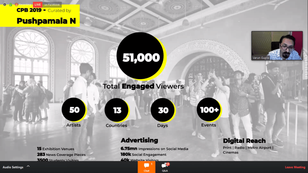 Varun Gupta, Co-founder and Director - Chennai Photo Biennale, provides key statistics from the 2019 edition of CPB