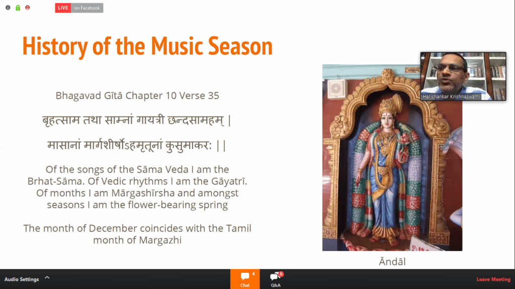 Harishankar Krishnaswami, Secretary, Narada Gana Sabha Chennai, talks about the History of the Music Season