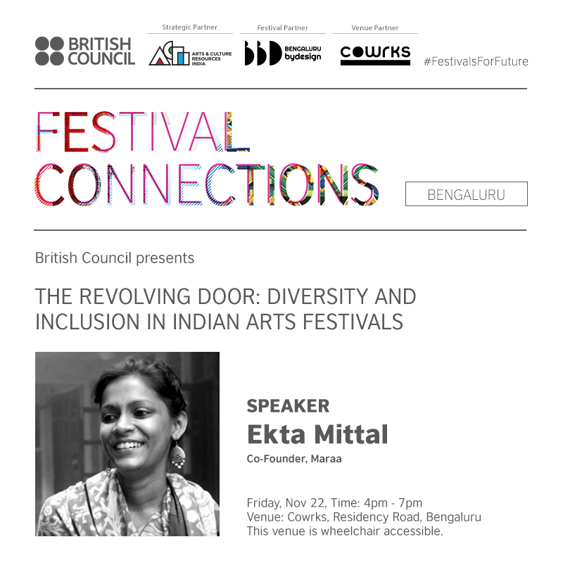 Ekta Mittal - Co-founder, Maraa Collective, speaks at Festival Connections in Nov 2019 on diversity and inclusion at festivals.