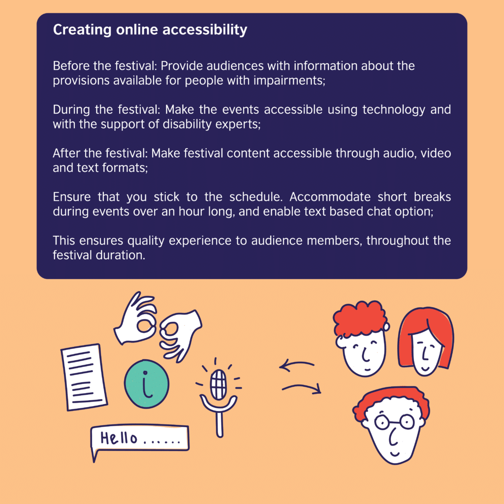 Creating online accessibility at festivals