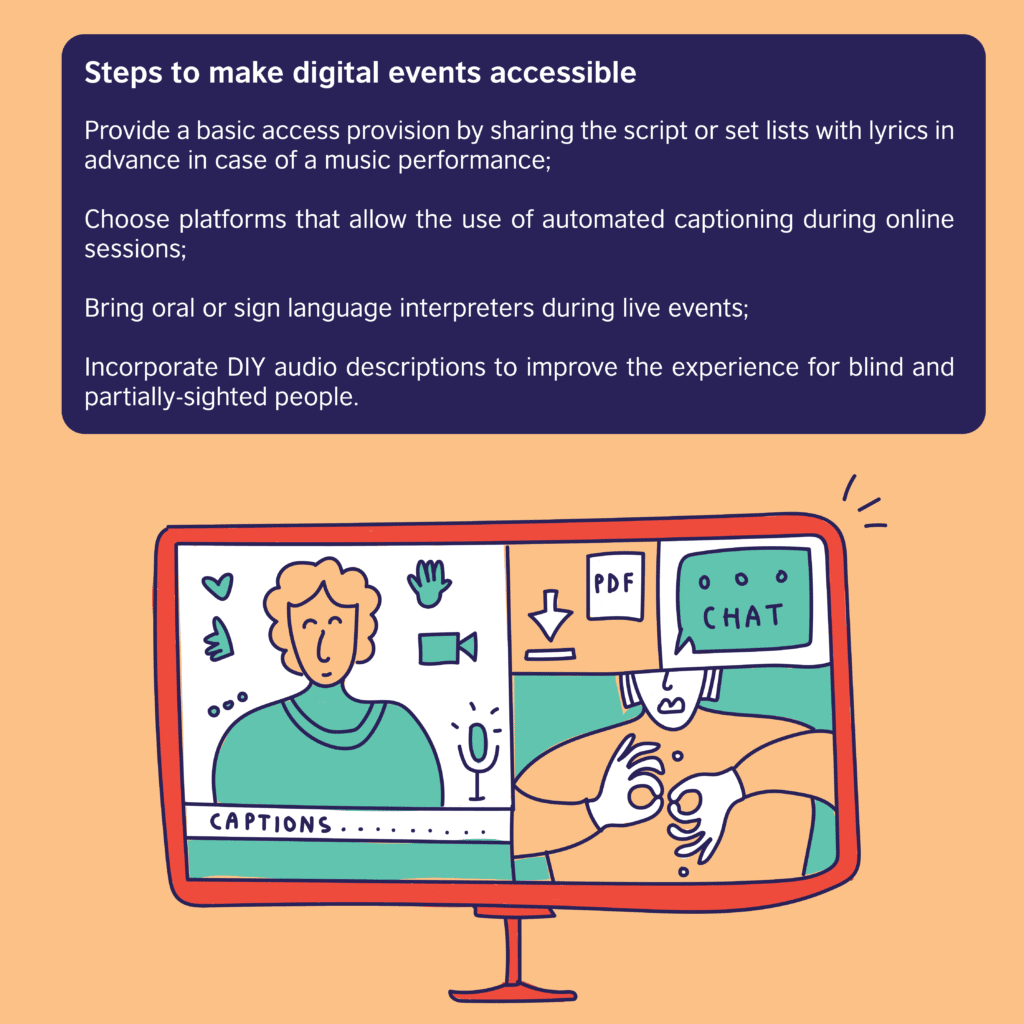 Steps to make digital events accessible
