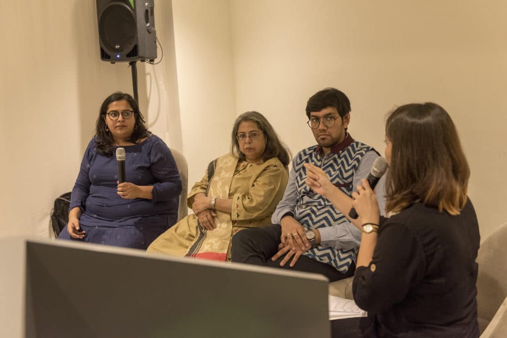 The panel in conversation in Kolkata. Photo: Arts and Culture Resources India