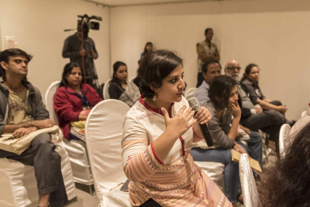 Audience members ask questions to the panel. Photo: Arts and Culture Resources India