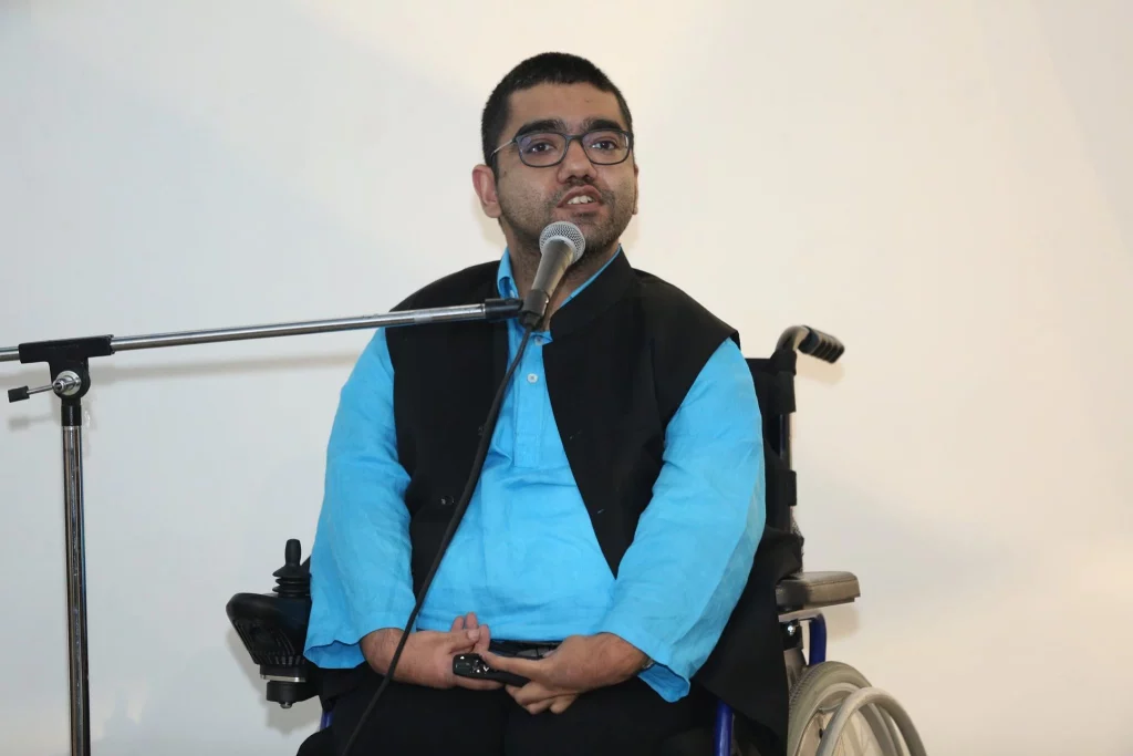 Nipun Malhotra - CEO and Founder, Nipman Foundation, speaks about accessibility audits at cultural festivals in India. Photo: Arts and Culture Resources India