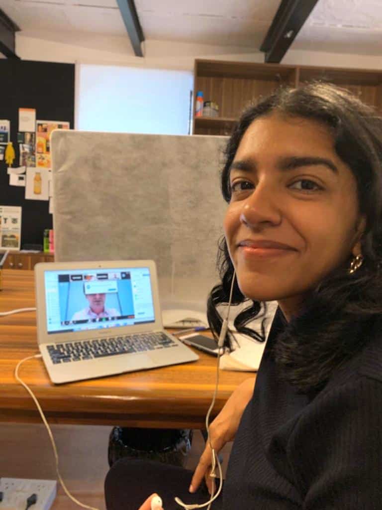 Tarini Sethi, Founder and Curator, The Irregulars Art Fair,logs in from her home in Delhi for this session. Photo: Tarini Sethi