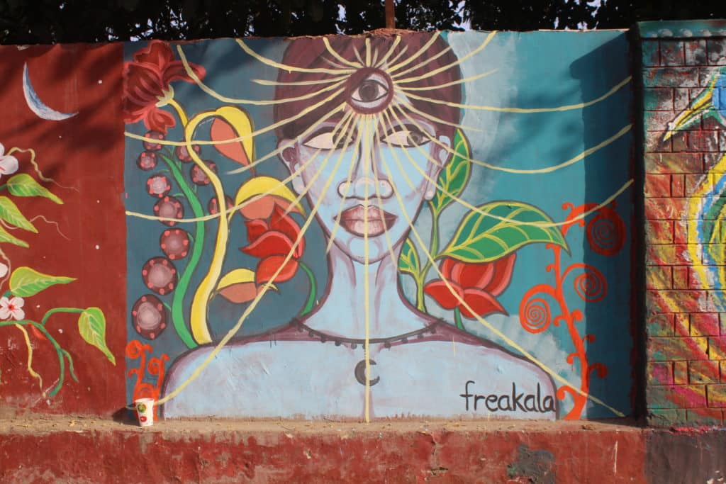 Artwork by Shivanika Raghav at Ladies First Street Art Gurugram 2021. Photo: Wicked Broz