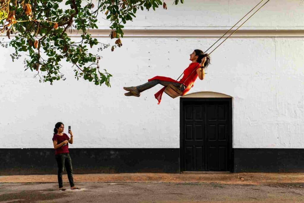 Audience at Aspinwall House. Photo: Kochi Biennale Foundation