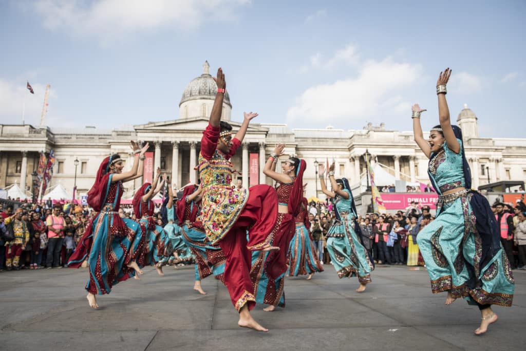 ट्राफलगर स्क्वायर लन्डनमा दिवाली उत्सव 08 प्रतिलिपि अधिकार ग्रेट लन्डन प्राधिकरण। तस्बिर: ब्रिटिश काउन्सिल