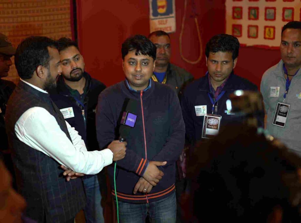 SDM of Sult interviewed by the Press at Kautik International Film Festival 2019. Photo: Himalayan Society for Art, Culture, Education, Environment and Film Development