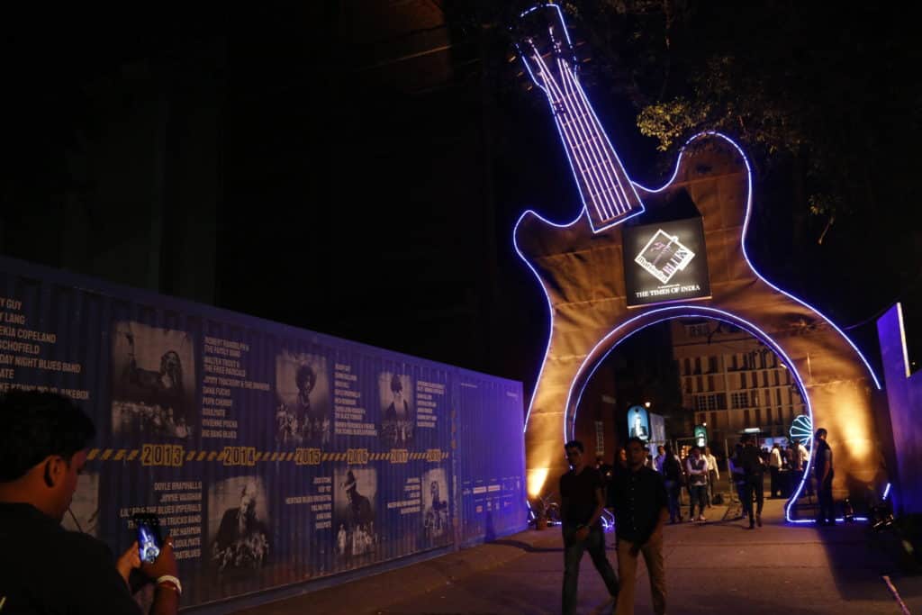 If you're attending a blues festival, it's gotta be a banger right from the start. The iron, guitar arch entrance at Mahindra Blues Festival 2019. Photo: Hyperlink Brand Solutions