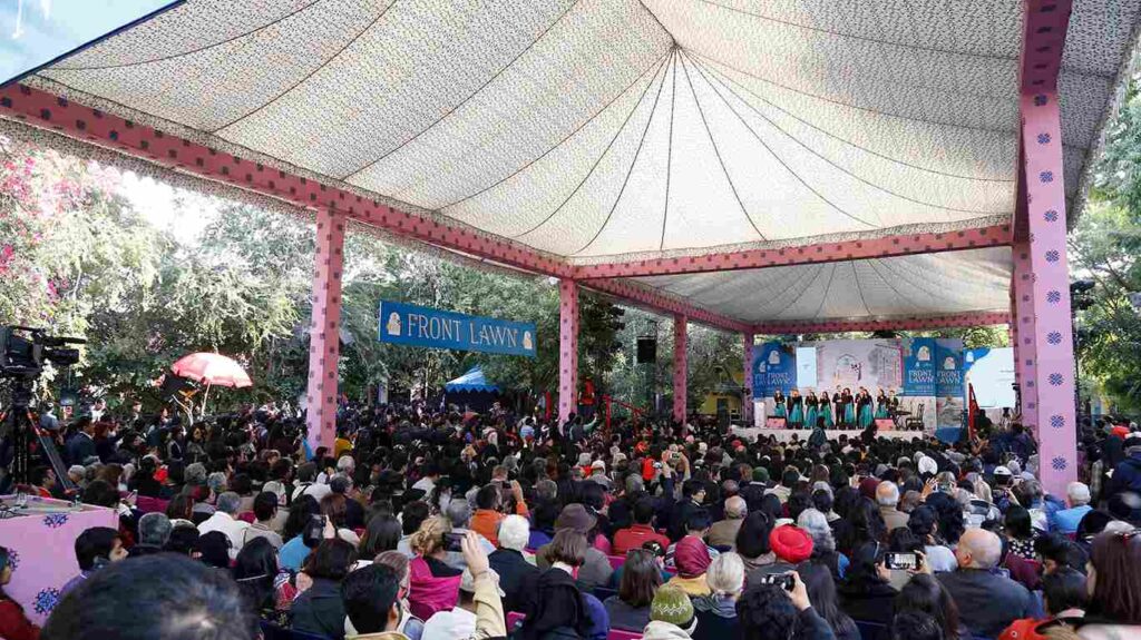 The audience at the front lawns stage of the Jaipur Literature Festival. Photo: Jaipur Literature Festival Archives