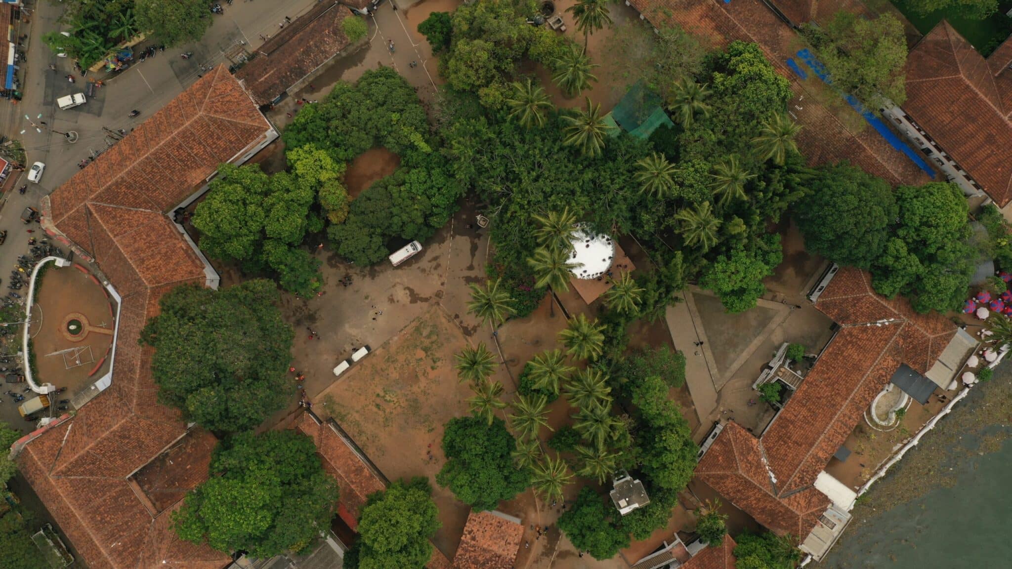 Top view of Aspinwall House. Photo: Kochi Biennale Foundation