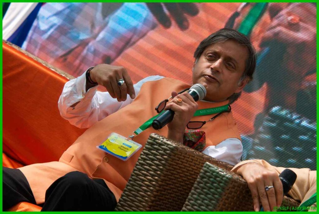 Indian politician and author Shashi Tharoor at Khushwant Singh Literary Festival. Photo: Khushwant Singh Foundation
