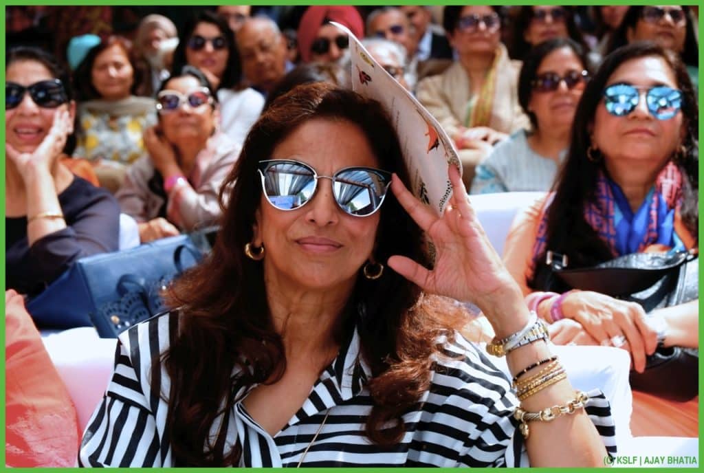 Novelist Shobha De at Khushwant Singh Literary Festival. Photo: Ajay Bhatia