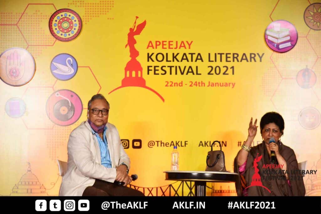 Jawahar Sircar, Ex-CEO, Prashar Bharati at Apeejay Kolkata Literary Festival 2021. Photo: Oxford Bookstore