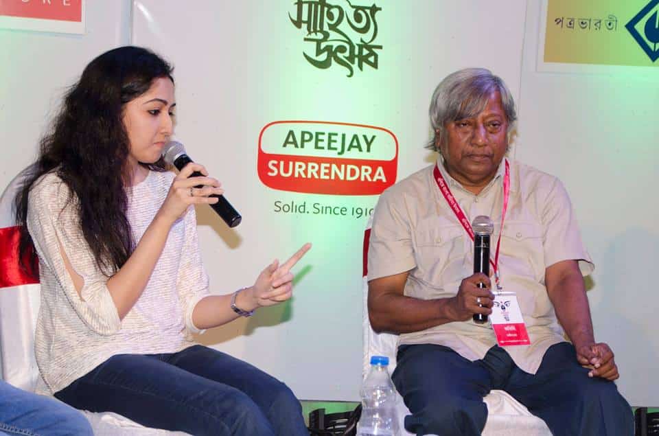 Bengali writer Anish Dev at Apeejay Bangla Sahitya Utsob. Photo: Oxford Bookstore