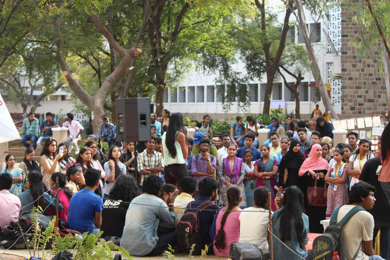 हैदरावाद साहित्य समारोहमा दर्शकहरू। तस्बिरः हैदरावाद साहित्य महोत्सव