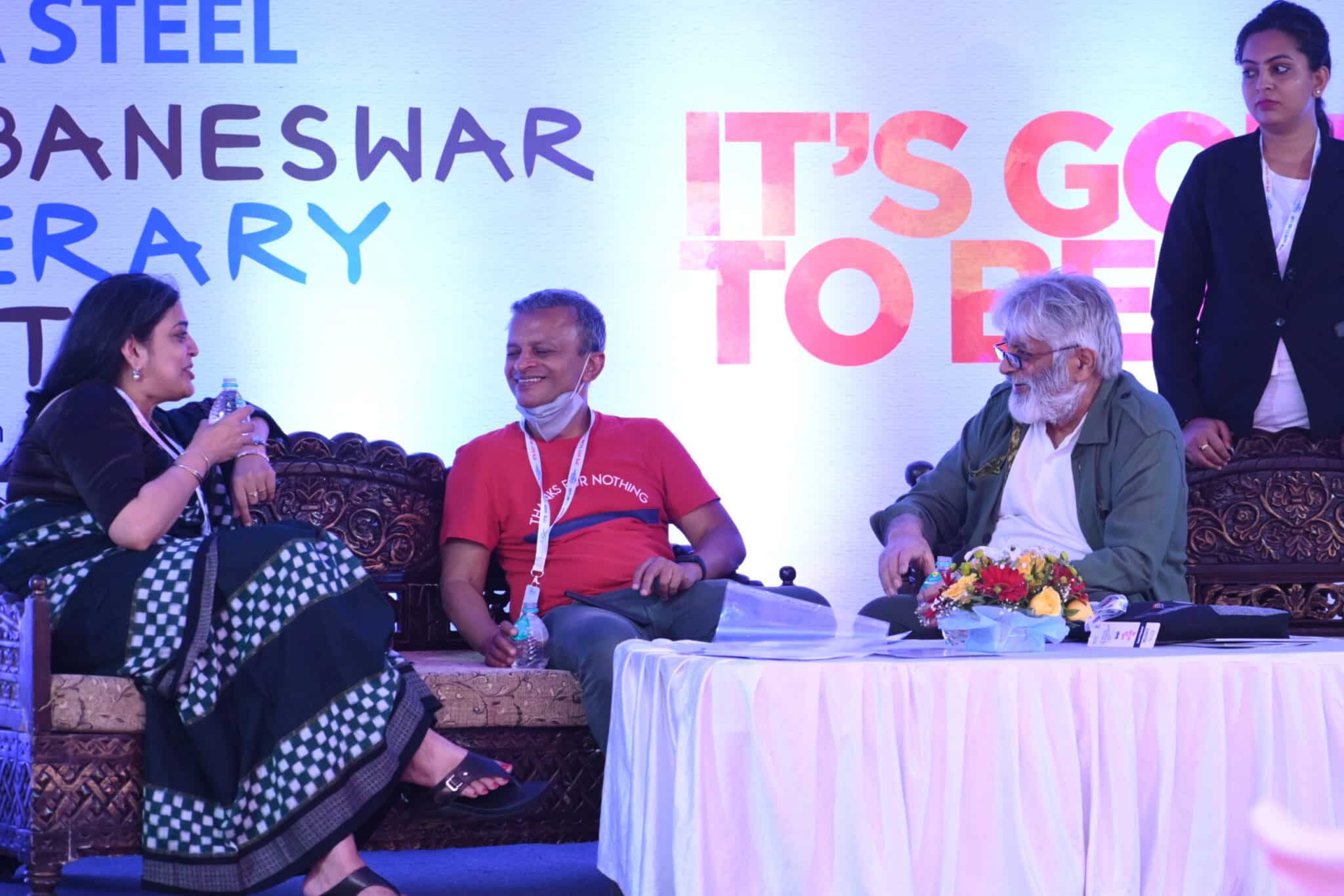 Session with Jayant Kripalani and Sandip Roy at Tata Steel Bhubaneshwar Literary Meet. Photo: Gameplan Sports