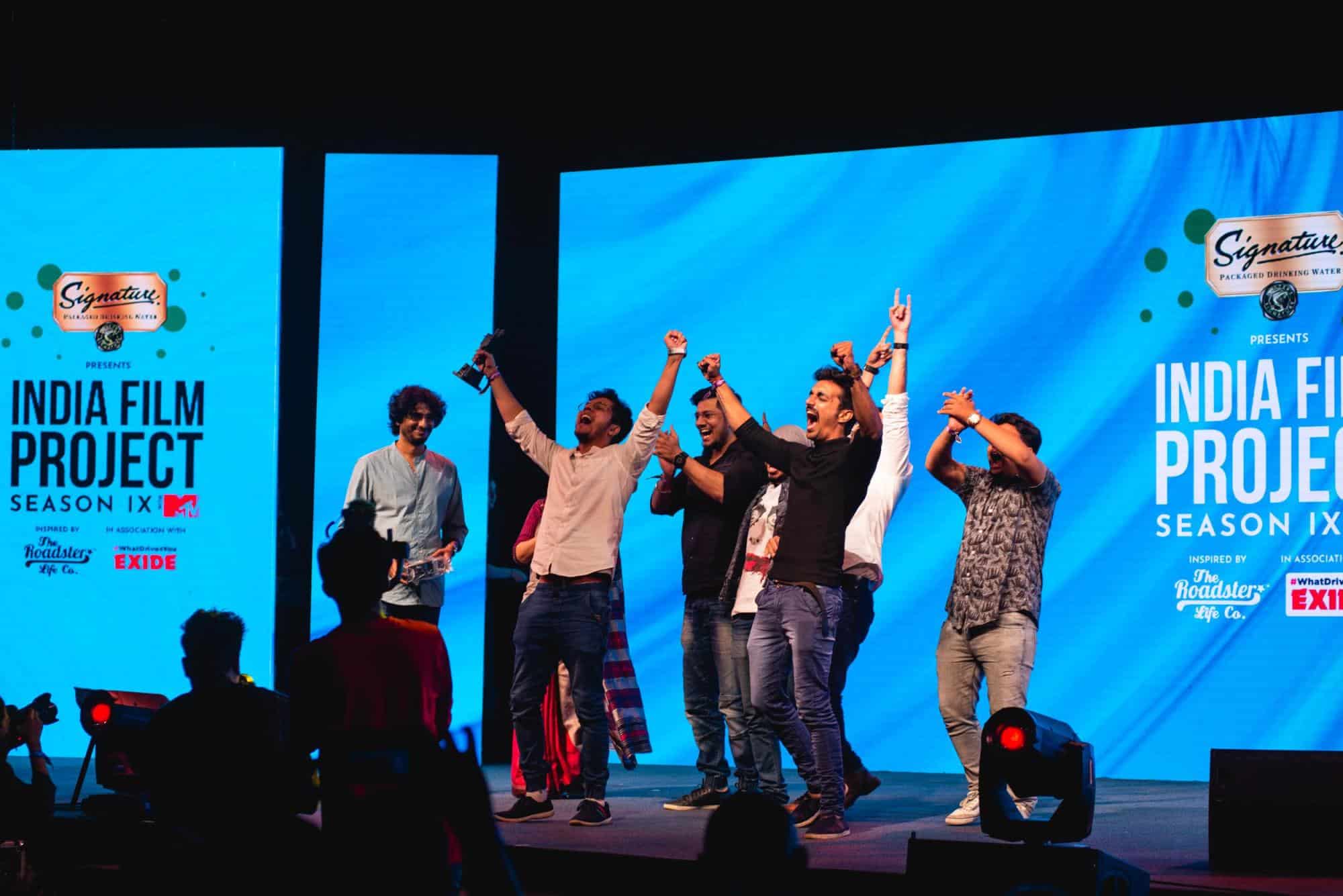 Winners rejoice at 50 Hour Awards, India Film Project. Photo: India Film Project