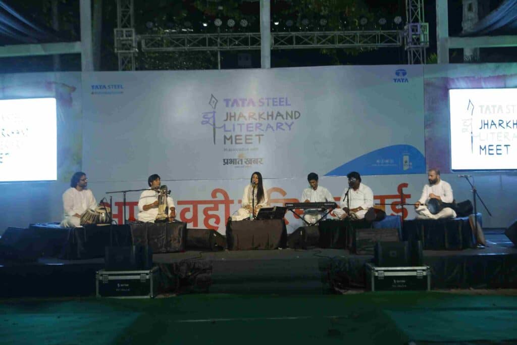 A performance by Sufi singer Sonam Kalra and her band at the Tata Steel Jharkhand Literary Meet. Photo: Gameplan Sports