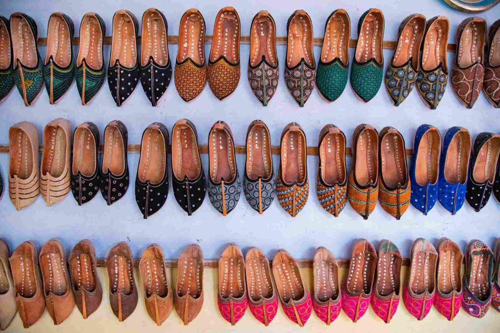 Colourful juttis such as these will be on display and for sale at the Jutti and Kasidakari Festival. Photo: Banglanatak dot com