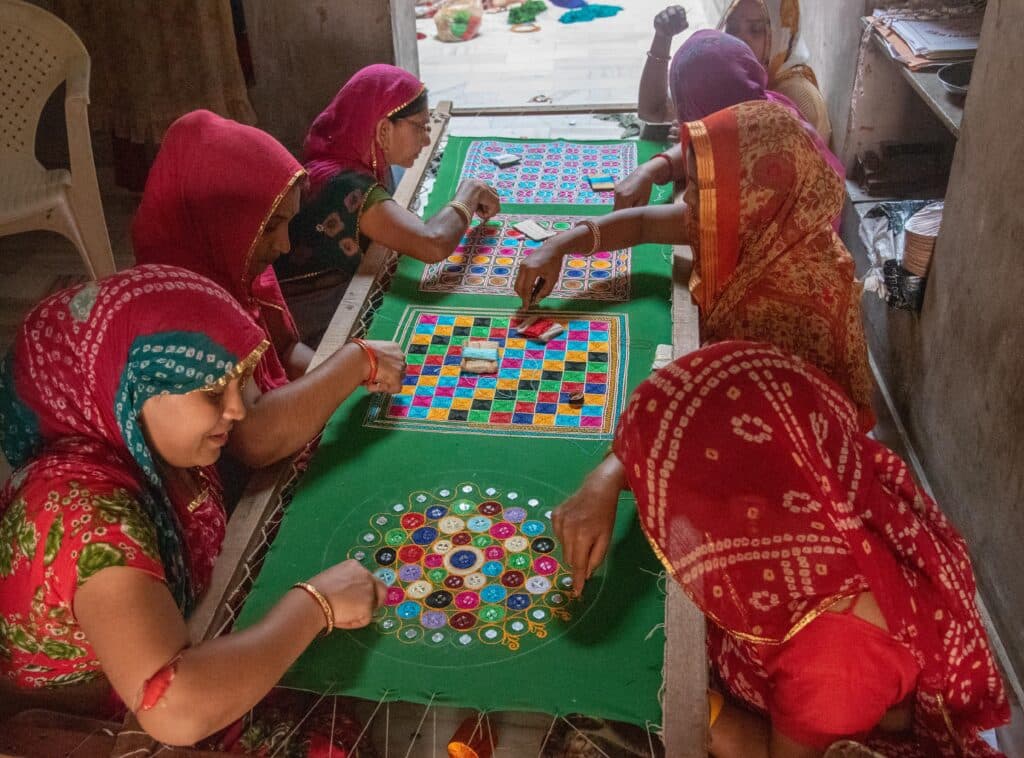 Kasidakari stitching. Photo: Department of Tourism, Government of Rajasthan