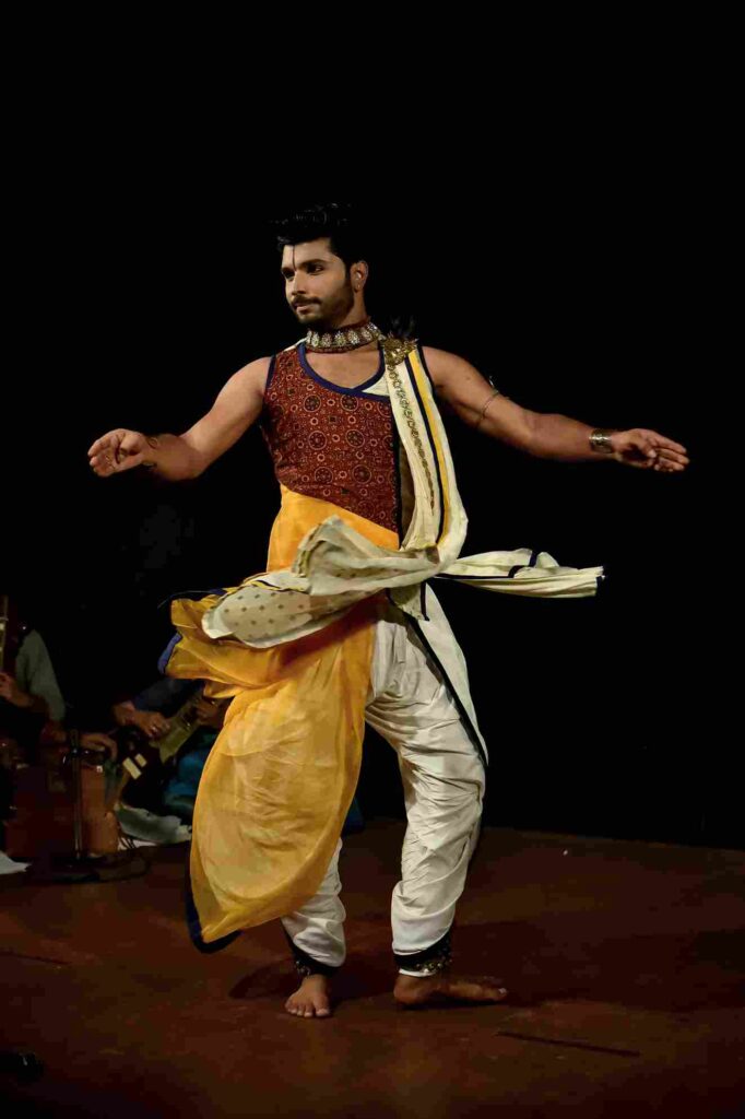 Kathak dancer Ayan Banerjee performing at the Raindrop Festival of Indian Classical Dance. Photo: Suresh Muraleedharan for SamVed Society for Performing Arts