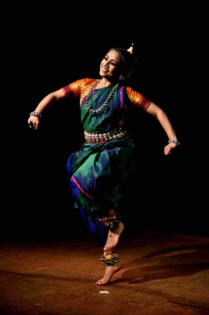 Odissi dancer Rohini Banerjee performing at the Raindrop Festival of Indian Classical Dance. Photo: Suresh Muraleedharan for SamVed Society for Performing Arts