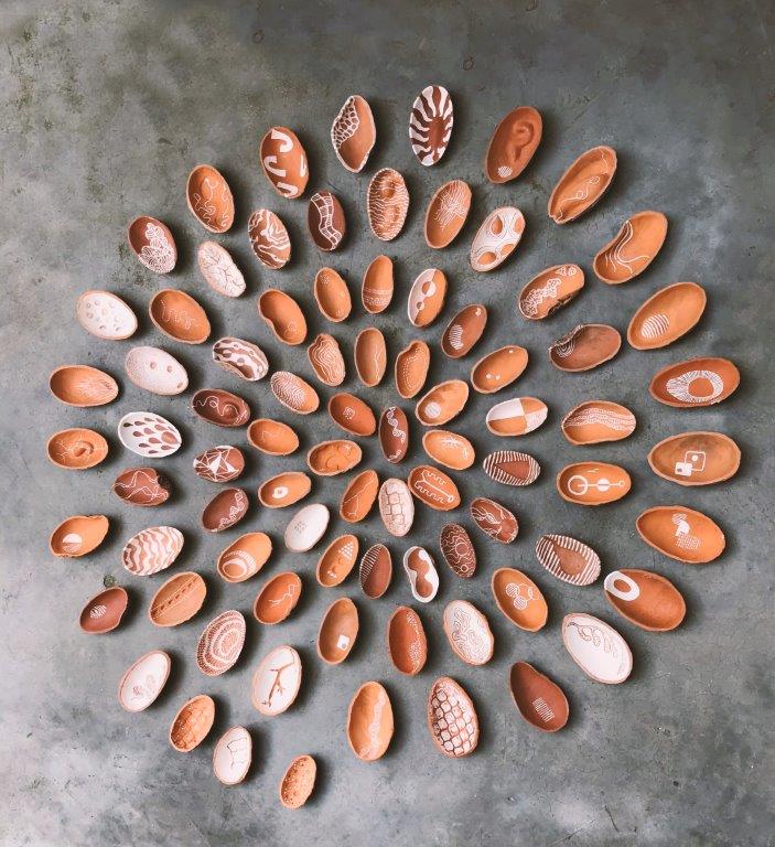 Photo: Ela Mukherjee, ‘Meanderings’, Ceramic installation