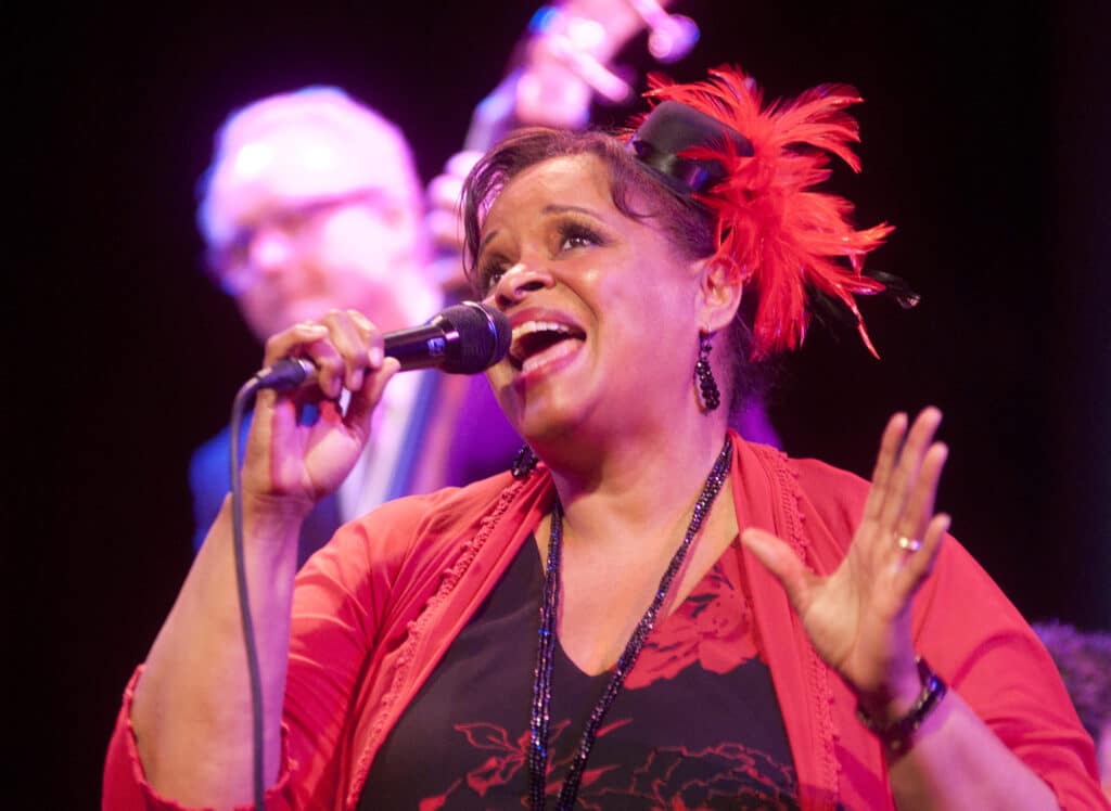 Vocalist Deborah Carter of the Round Midnight Orchestra at the NCPA International Jazz Festival 2019. Photo: NCPA Photos