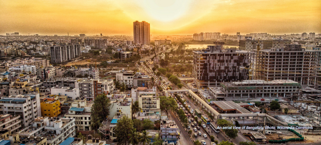 An aerial View of Bengaluru