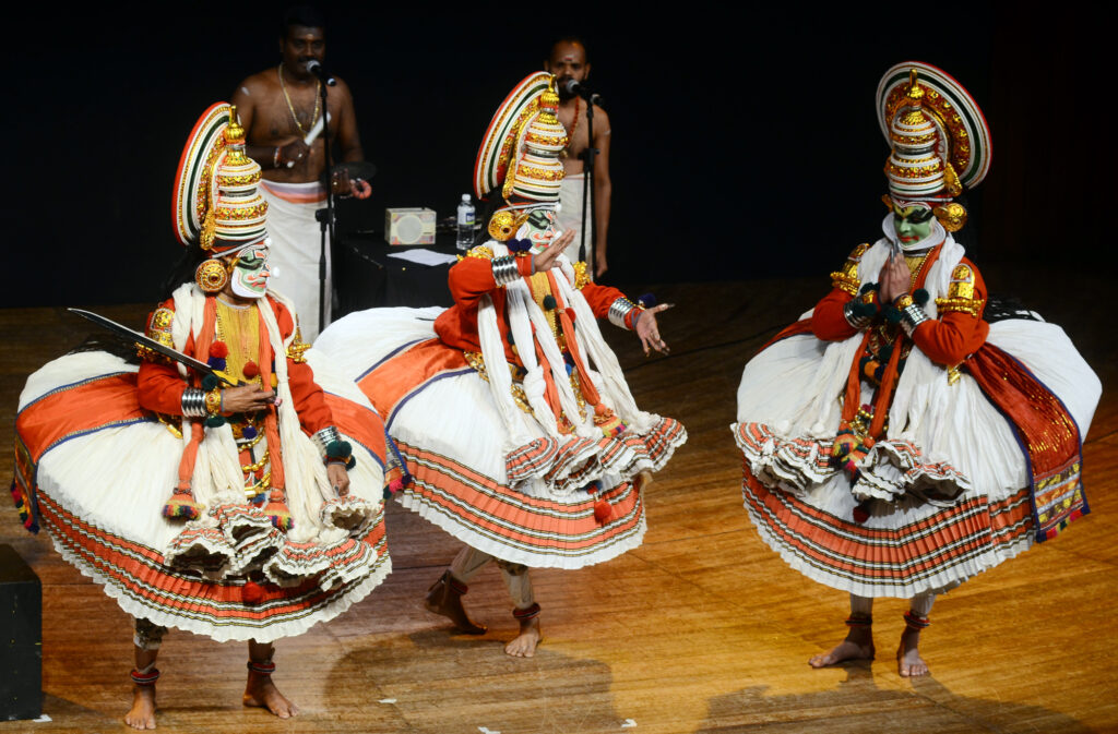Kathakali performance by Sadanam Balakrishnan and troupe at Mudra Dance Festival